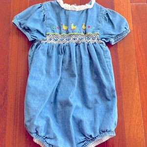 Baby Boden vintage duck bubble onsie